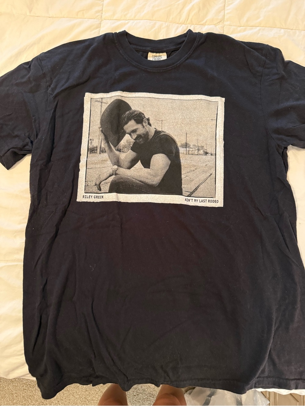 Comfort Colors Black Short Sleeve Tee with Monochrome Photo Panel